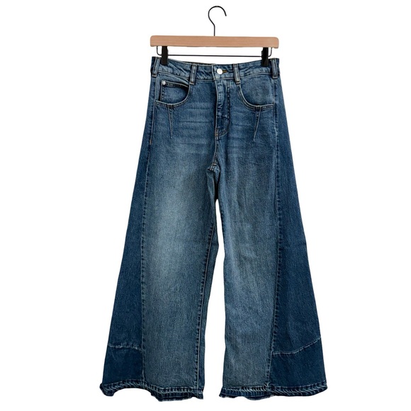 Pilcro Denim - Pilcro Anthropology Two-Tone Blue Flare Jeans